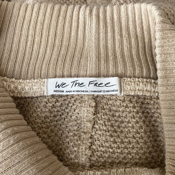 Free People Shes a Keeper Vented-Hem Tunic Sweater Tan - Picture 8 of 9